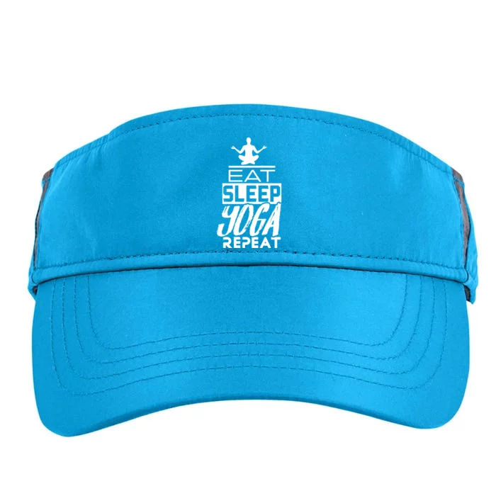 Eat Sleep Yoga Repeat Meditation Meditate Sayings Coach Gift Adult Drive Performance Visor