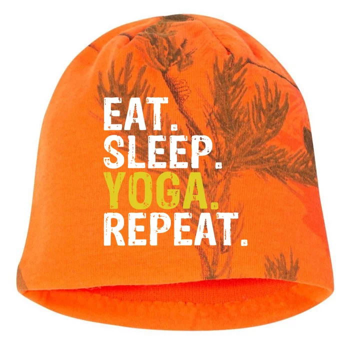 Eat Sleep Yoga Repeat Gift Meaningful Gift Kati - Camo Knit Beanie