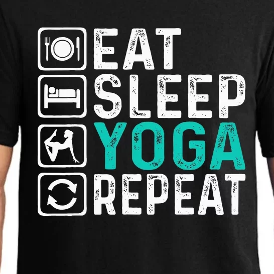 Eat Sleep Yoga Repeat Funny Yoga Lovers Pajama Set