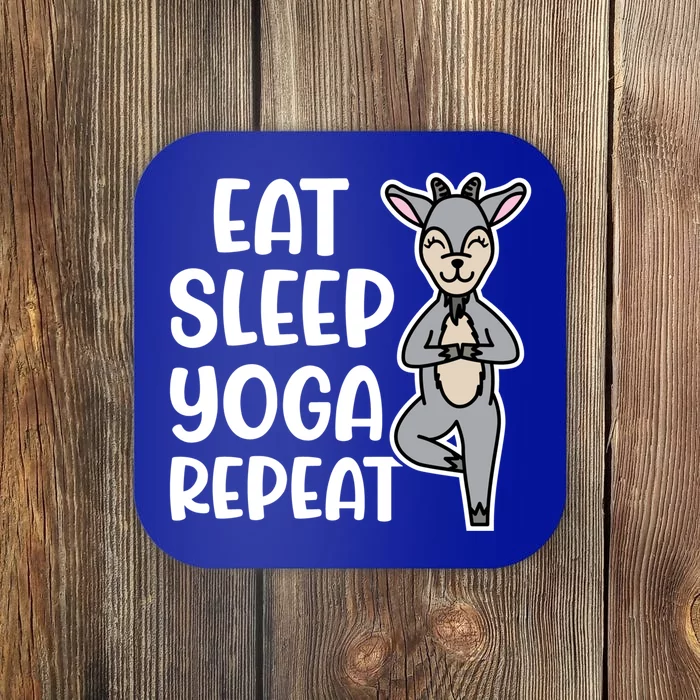 Eat Sleep Yoga Repeat Goat Yoga Fitness Cute Funny Meaningful Gift Coaster