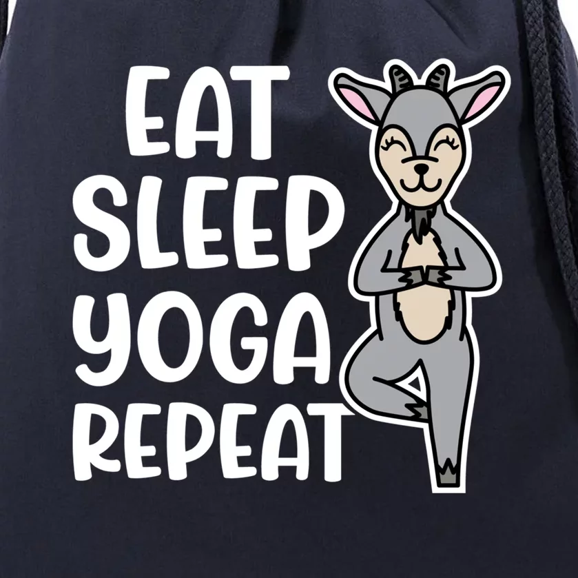 Eat Sleep Yoga Repeat Goat Yoga Fitness Cute Funny Meaningful Gift Drawstring Bag