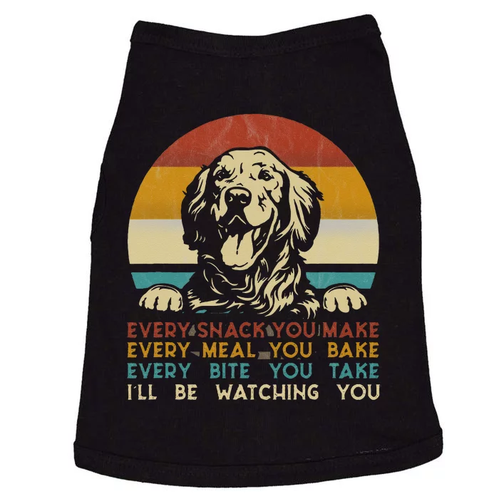 Every Snack You Make Golden Retriever Dog Breed Retro Doggie Tank