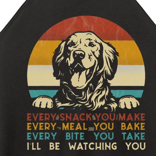 Every Snack You Make Golden Retriever Dog Breed Retro Women’s Perfect Tri Rocker Tank