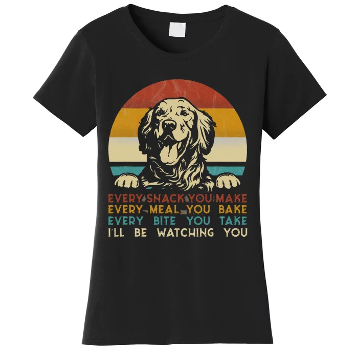 Every Snack You Make Golden Retriever Dog Breed Retro Women's T-Shirt