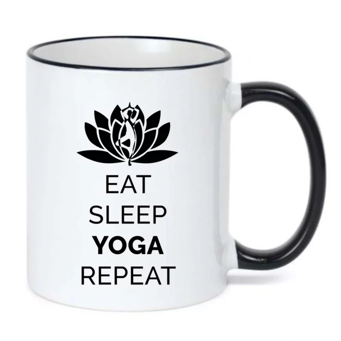 Eat Sleep Yoga Repeat Great Gift Black Color Changing Mug