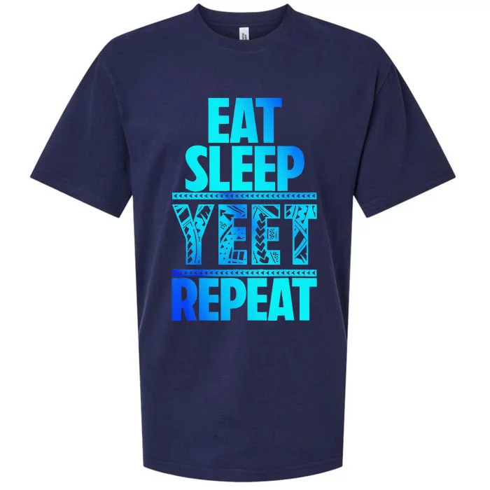 Eat Sleep Yeet Repeat Vintage Jey Yeet Sueded Cloud Jersey T-Shirt