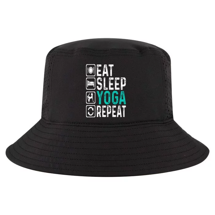 Eat Sleep Yoga Repeat Funny Yoga Lovers Costume Yoga Cool Comfort Performance Bucket Hat