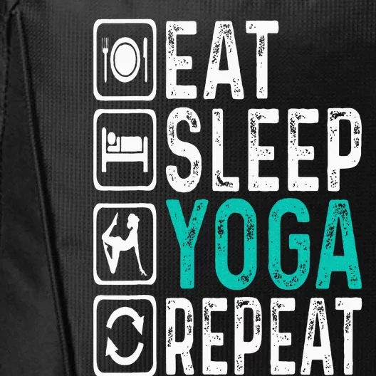 Eat Sleep Yoga Repeat Funny Yoga Lovers Costume Yoga City Backpack