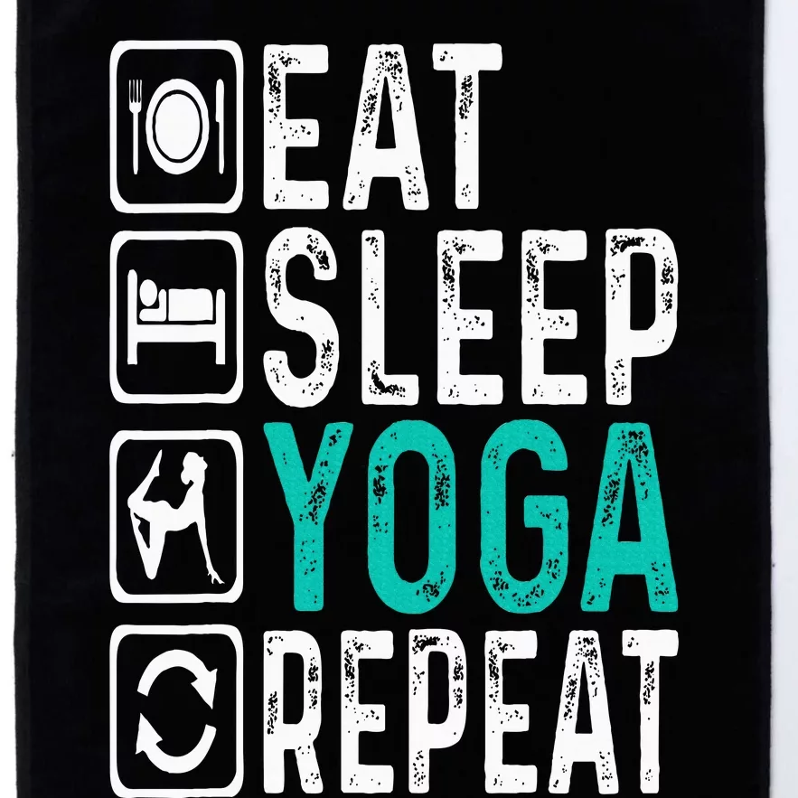 Eat Sleep Yoga Repeat Funny Yoga Lovers Costume Yoga Platinum Collection Golf Towel