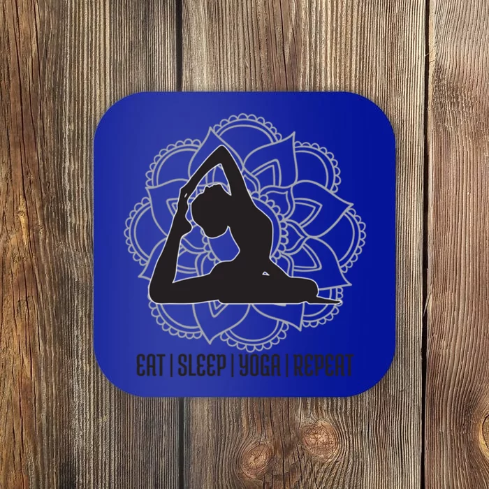 Eat Sleep Yoga Repeat Yoga Outfit Yoga Yogi Gift Coaster