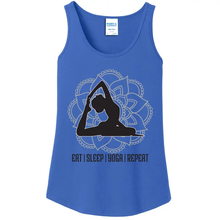 Eat Sleep Yoga Repeat Yoga Outfit Yoga Yogi Gift Ladies Essential Tank