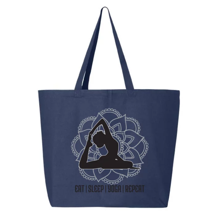 Eat Sleep Yoga Repeat Yoga Outfit Yoga Yogi Gift 25L Jumbo Tote