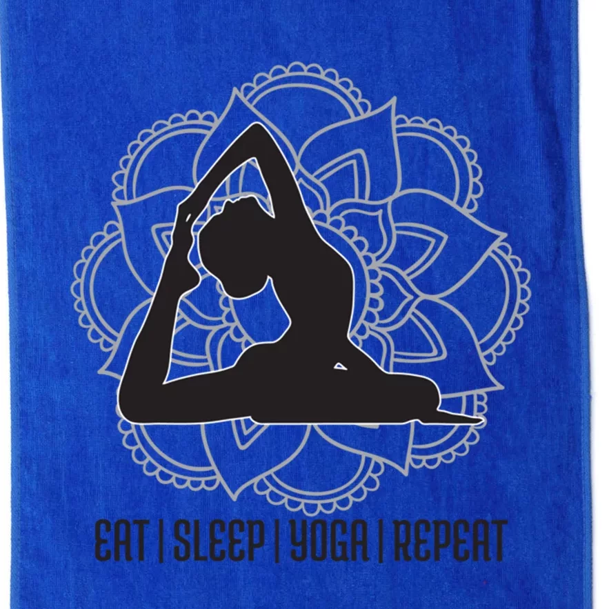 Eat Sleep Yoga Repeat Yoga Outfit Yoga Yogi Gift Platinum Collection Golf Towel