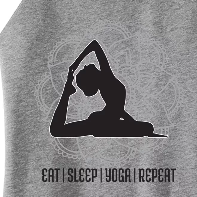 Eat Sleep Yoga Repeat Yoga Outfit Yoga Yogi Gift Women’s Perfect Tri Rocker Tank