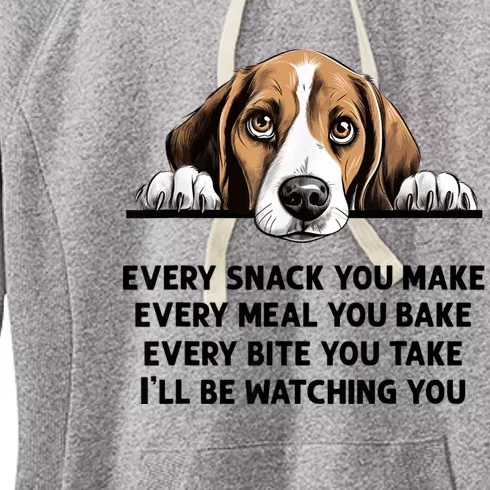 Every Snack You Make Every Meal You Bake Funny Beagle Women's Fleece Hoodie