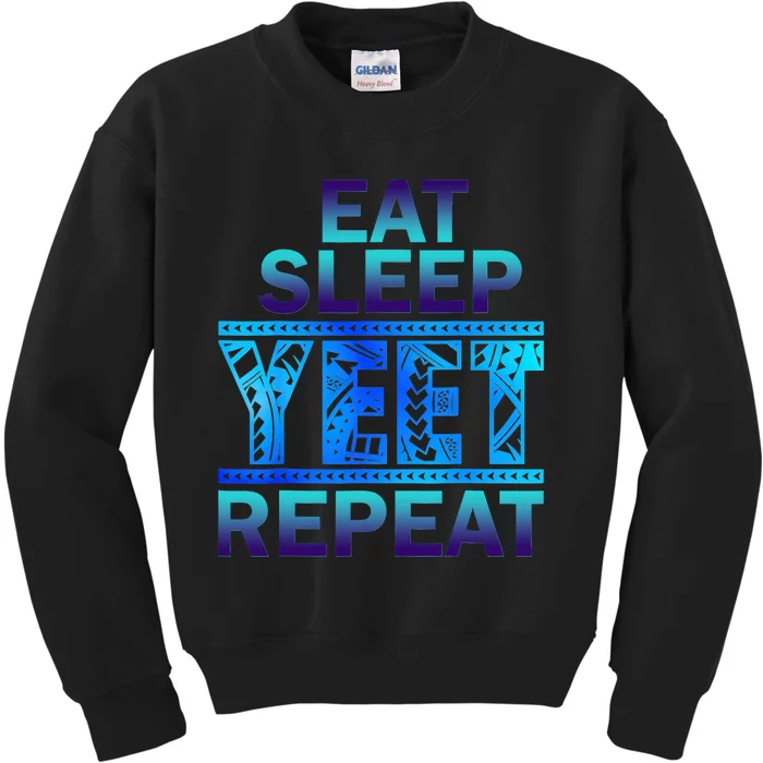 Eat Sleep Yeet Repeat Vintage Kids Sweatshirt