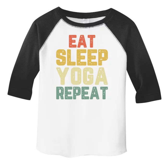 Eat Sleep Yoga Repeat Teacher Spiritual Vintage Gift Toddler Fine Jersey T-Shirt