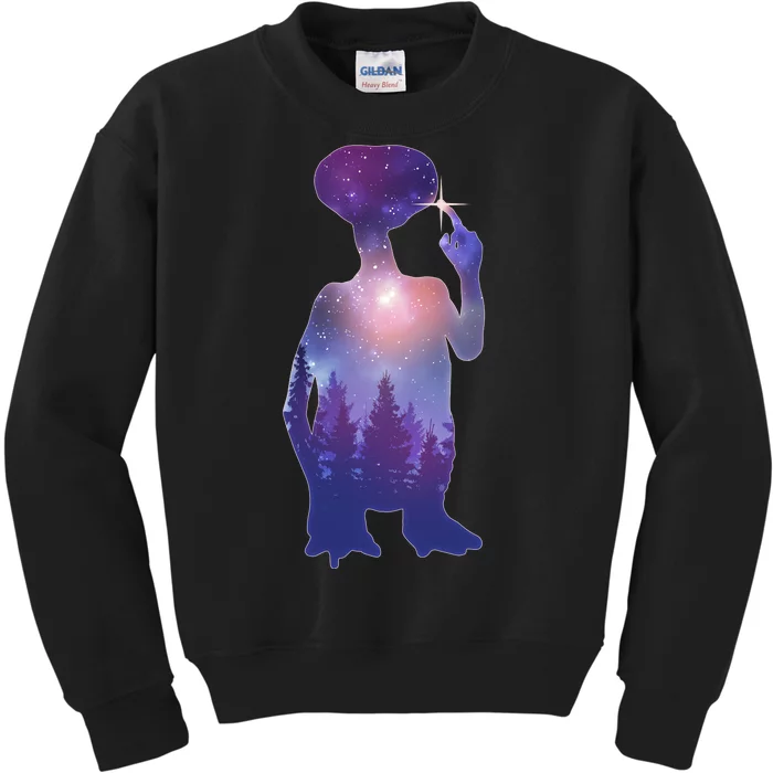 ET Alien Galaxy Forest Kids Sweatshirt