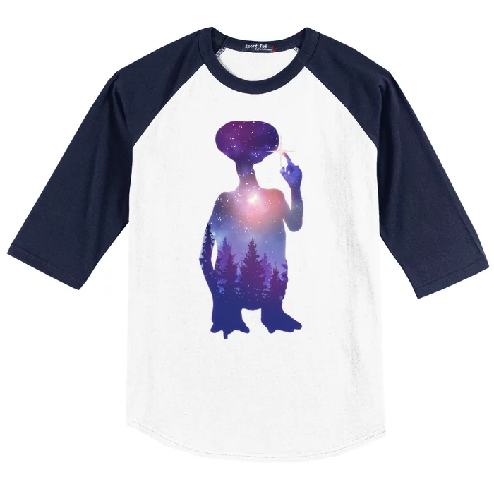 ET Alien Galaxy Forest Baseball Sleeve Shirt