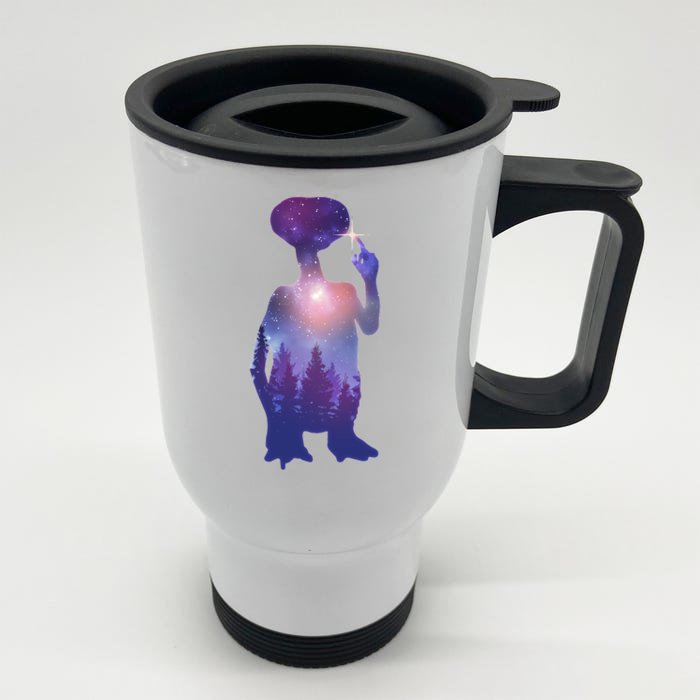 ET Alien Galaxy Forest Front & Back Stainless Steel Travel Mug