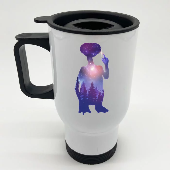 ET Alien Galaxy Forest Front & Back Stainless Steel Travel Mug