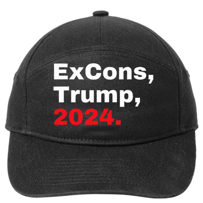 Excons Trump 2024 Trump Vance 7-Panel Snapback Hat