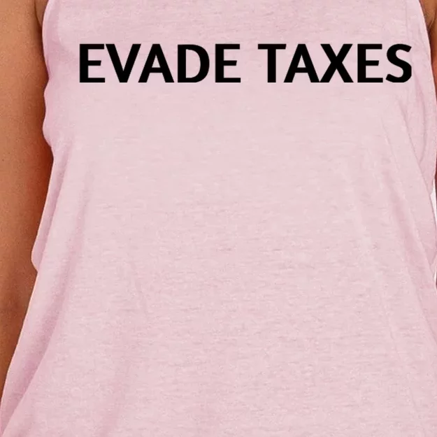 Evade Taxes #2 Women's Knotted Racerback Tank