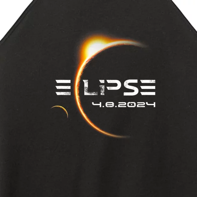 Eclipse Totality 4.08.2024 Total Solar Eclipse 2024 Women’s Perfect Tri Rocker Tank