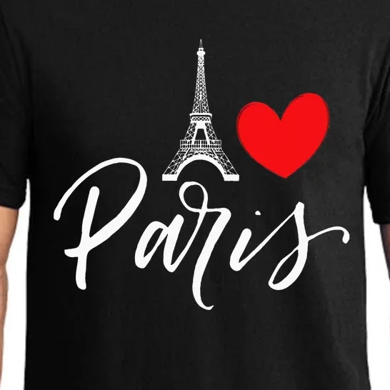 Eiffel Tower A Heart From Paris With Love To France Pajama Set