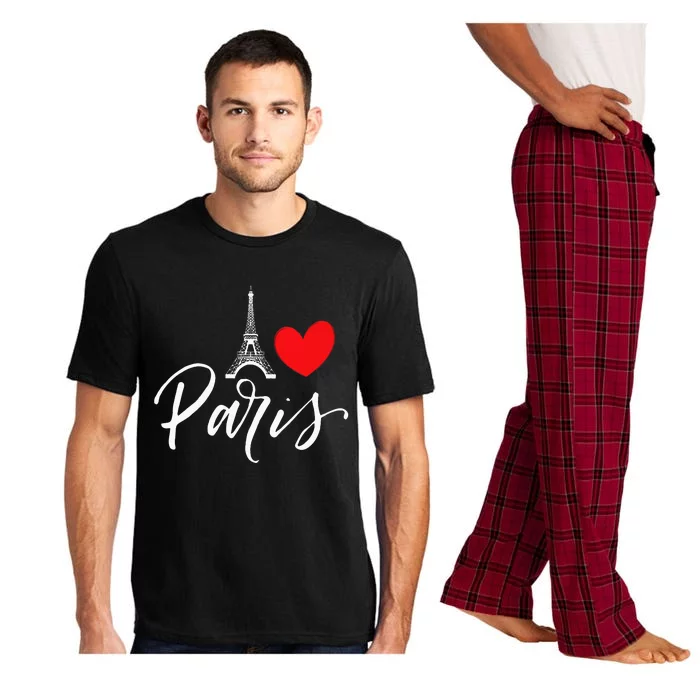 Eiffel Tower A Heart From Paris With Love To France Pajama Set