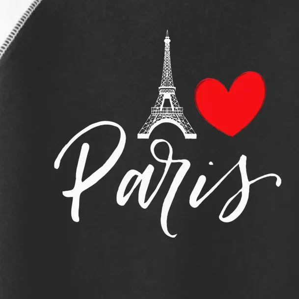 Eiffel Tower A Heart From Paris With Love To France Toddler Fine Jersey T-Shirt