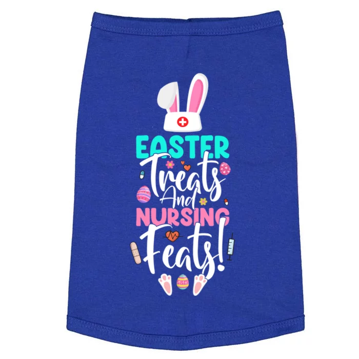 Easter Treats And Nursing Feats Funny Icu Nurse Great Gift Doggie Tank