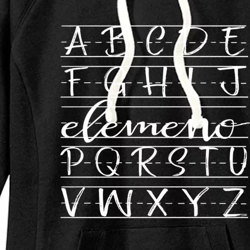 Eleo Teacher Apreciation Alphabet Funny Gift For Teachers Cool Gift Women's Fleece Hoodie