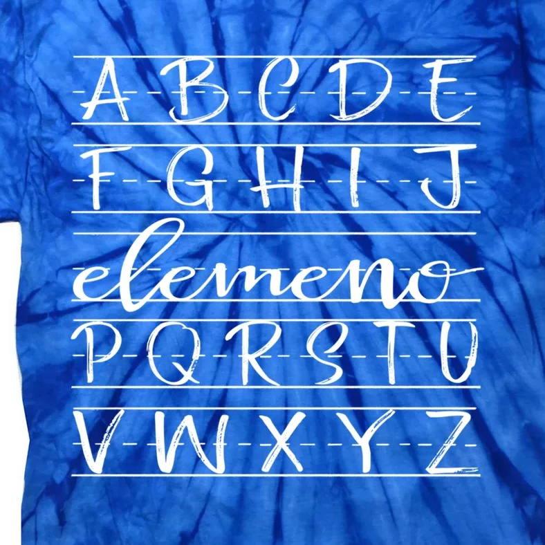 Eleo Teacher Apreciation Alphabet Funny Gift For Teachers Cool Gift Tie-Dye T-Shirt