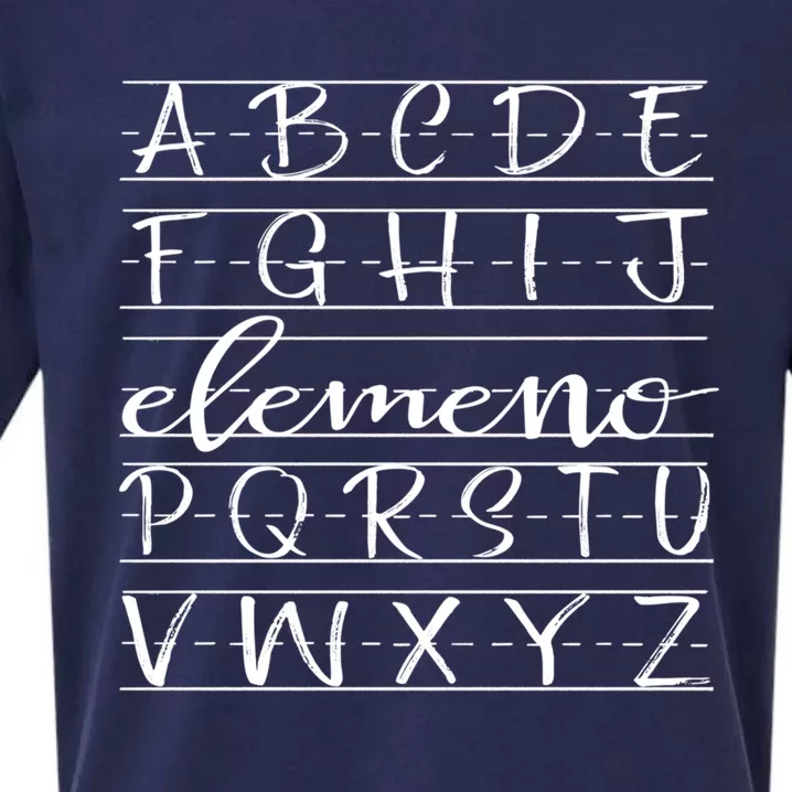 Eleo Teacher Apreciation Alphabet Funny Gift For Teachers Cool Gift Sueded Cloud Jersey T-Shirt