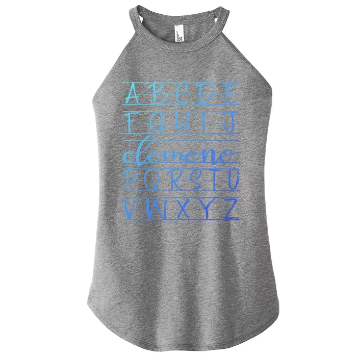 Eleo Teacher Apreciation Alphabet Funny Gift For Teachers Gift Women’s Perfect Tri Rocker Tank