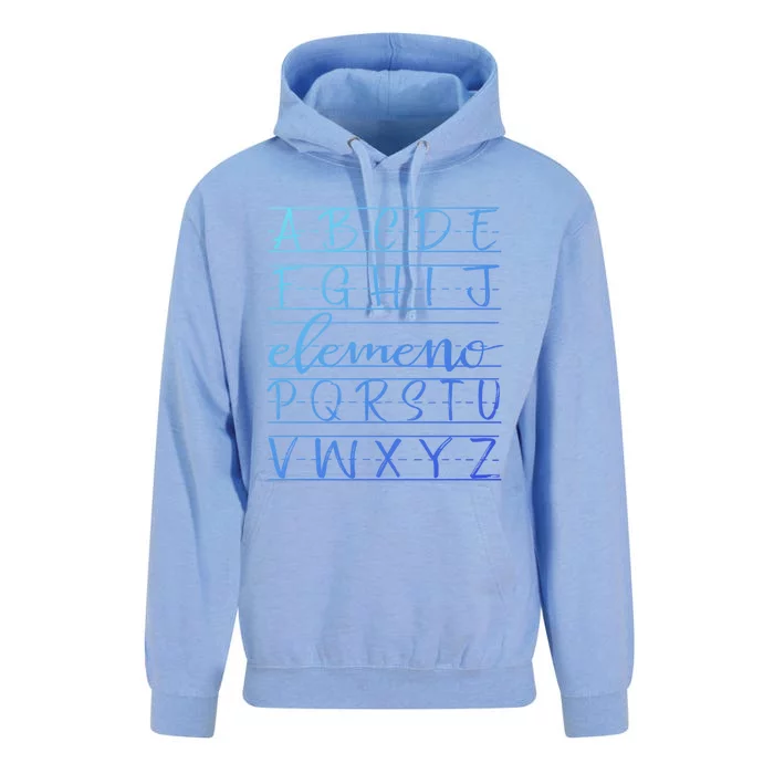 Eleo Teacher Apreciation Alphabet Funny Gift For Teachers Gift Unisex Surf Hoodie