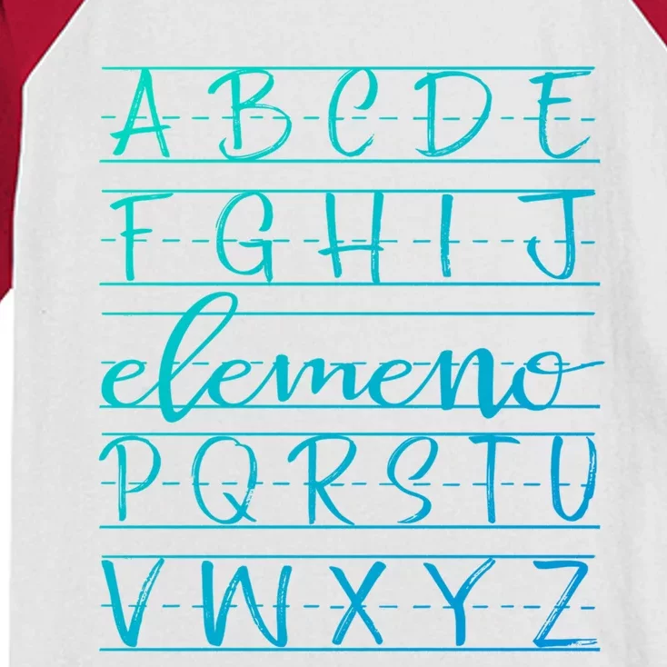 Eleo Teacher Apreciation Alphabet Funny Gift For Teachers Gift Kids Colorblock Raglan Jersey