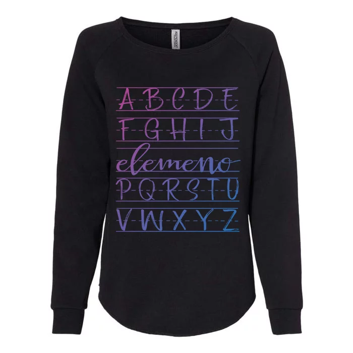 Eleo Teacher Apreciation Alphabet Funny Gift For Teachers Gift Womens California Wash Sweatshirt