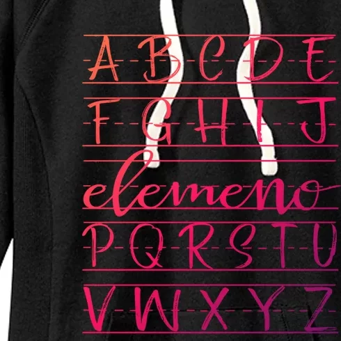 Eleo Teacher Apreciation Alphabet Funny Gift For Teachers Gift Women's Fleece Hoodie