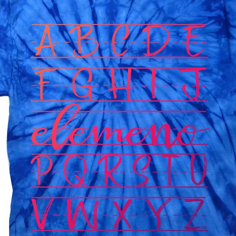 Eleo Teacher Apreciation Alphabet Funny Gift For Teachers Gift Tie-Dye T-Shirt