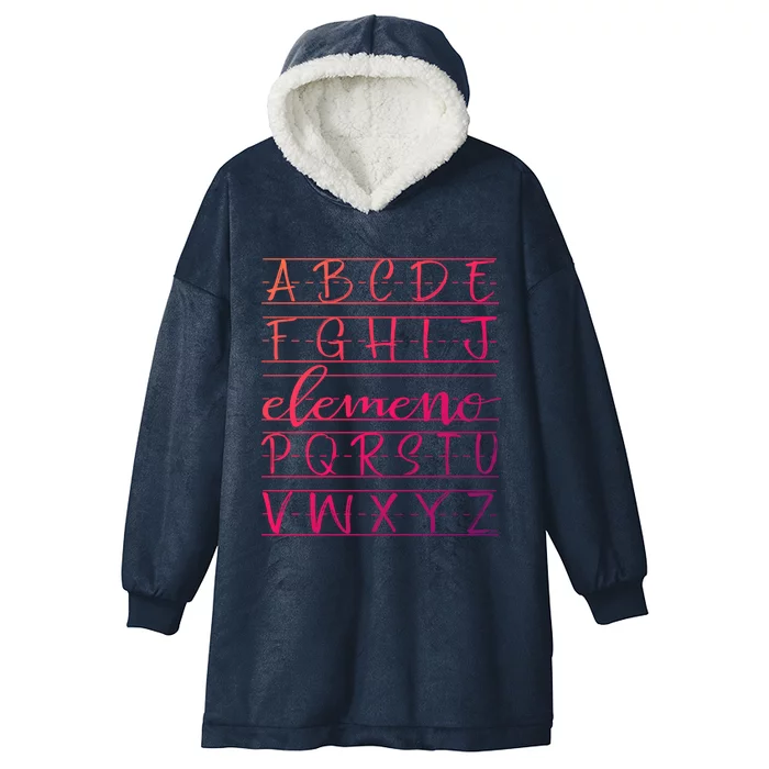 Eleo Teacher Apreciation Alphabet Funny Gift For Teachers Gift Hooded Wearable Blanket