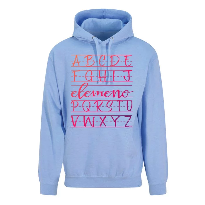 Eleo Teacher Apreciation Alphabet Funny Gift For Teachers Gift Unisex Surf Hoodie