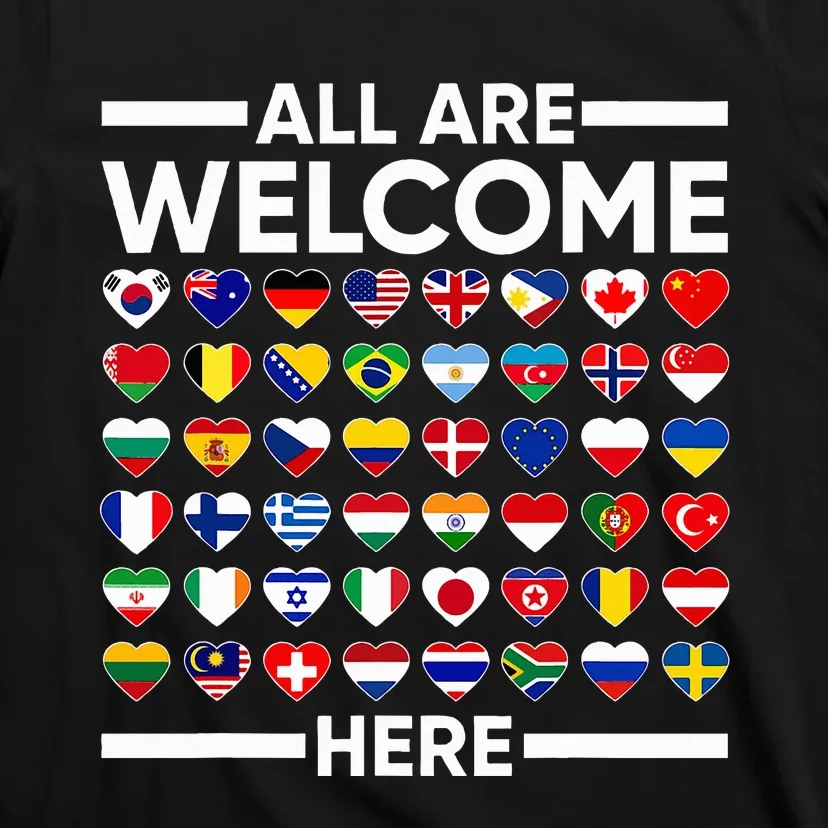 Esl Teacher All Are Welcome Here For Worlds Virtual Teachers T-Shirt