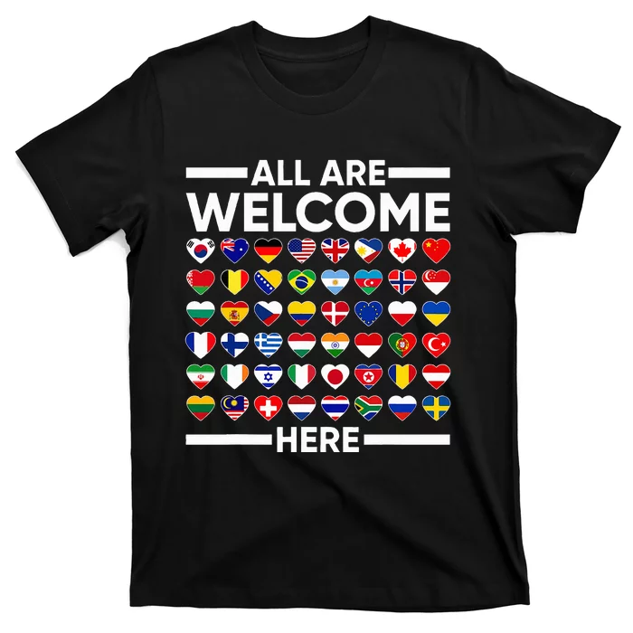 Esl Teacher All Are Welcome Here For Worlds Virtual Teachers T-Shirt