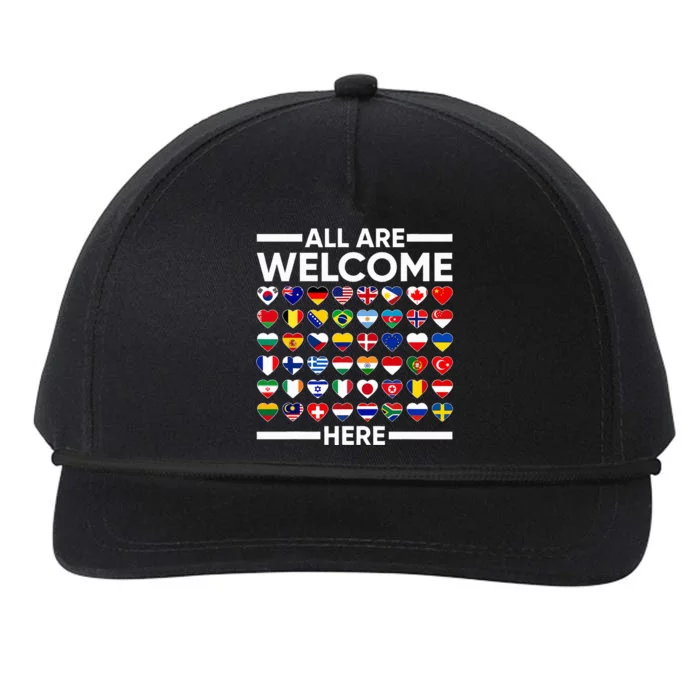 Esl Teacher All Are Welcome Here For Worlds Virtual Teachers Snapback Five-Panel Rope Hat