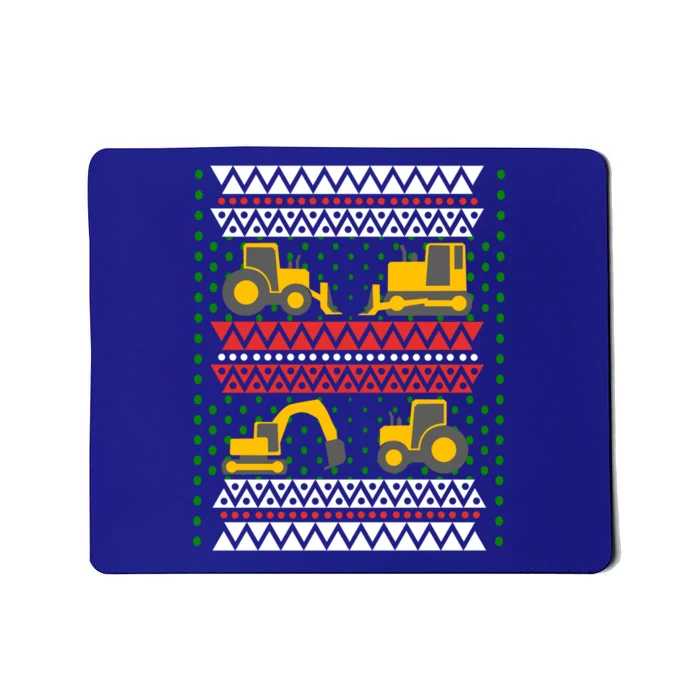 Excavator Tractor Bulldozer Christmas Ugly Sweater Cool Gift Mousepad