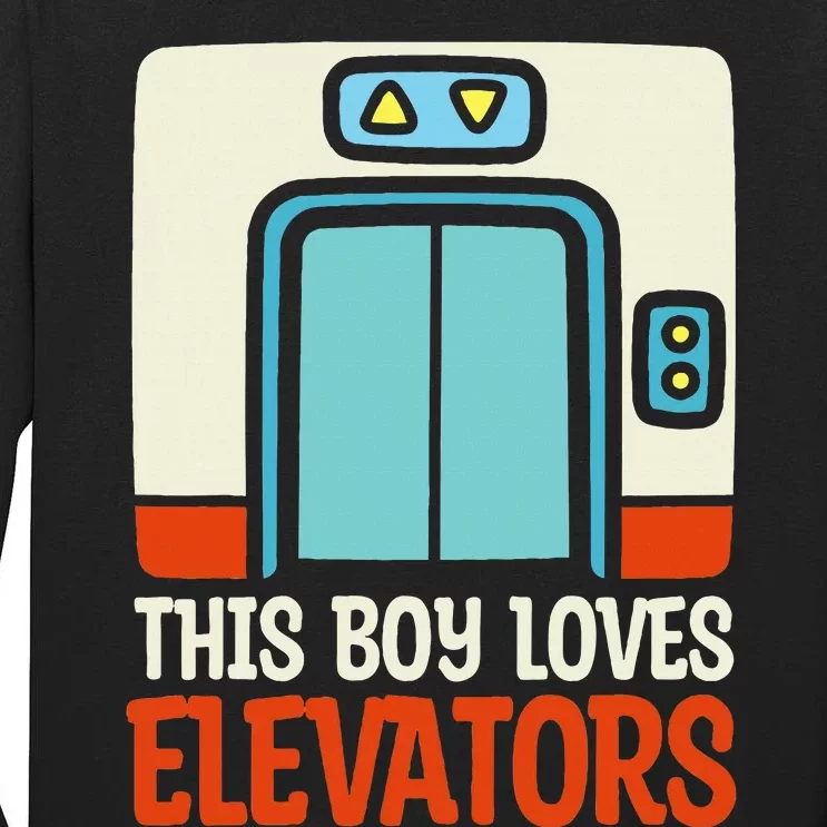 Elevator This Boy Loves Elevators Tall Long Sleeve T-Shirt