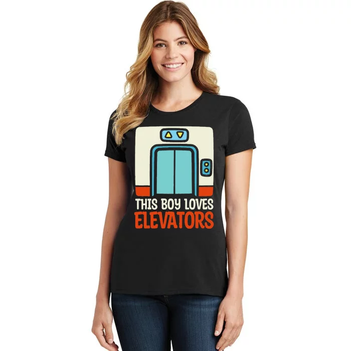 Elevator This Boy Loves Elevators Women's T-Shirt