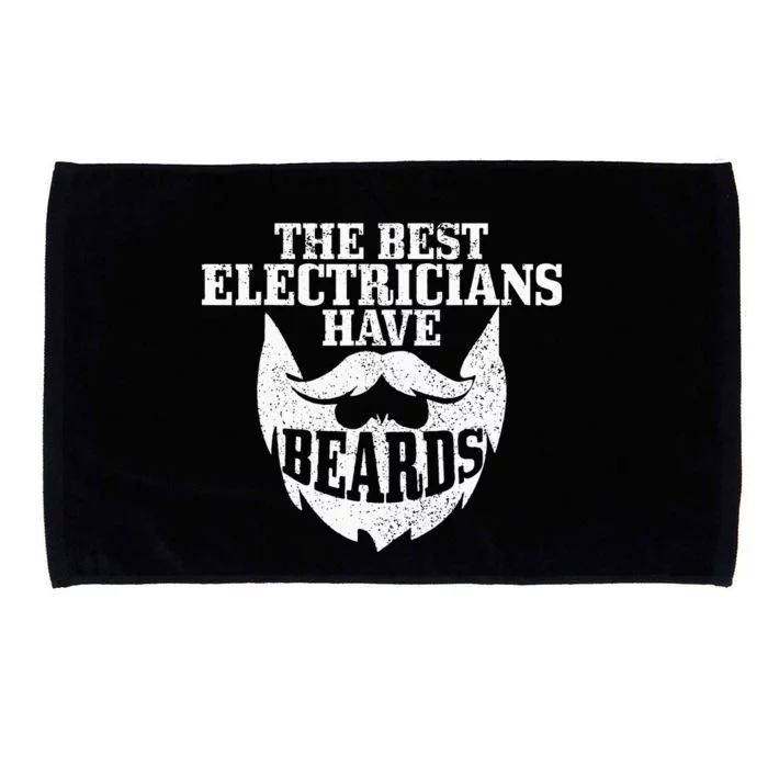 Electrician The Best Electricians Have Beards Funny Vintage Microfiber Hand Towel